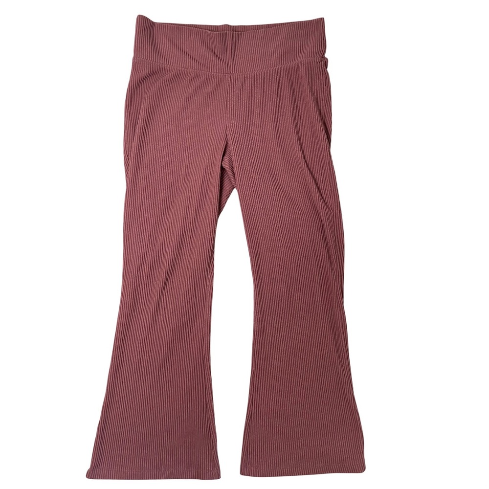 Wild Fable Womens XL Ribbed Flare Pants Dusty Rose High Rise Bell Bottom Y2K - Picture 2 of 12